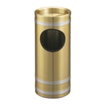 Capri Ash/Trash Receptacle with Sand Top - Satin Brass