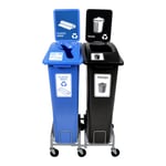 Mobile Manusorter Double Station with Signs & Dolly - Configurable