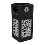42-Gallon Recycling Receptacle with Decorative Stainless Steel Panels - Configurable