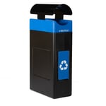 Avante 30 Gal Recycling Bin with Narrow Blue Canopy Lid