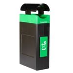 Avante 30 Gal Compost Bin with Narrow Green Canopy Lid
