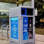 Expression 45 Gallon Split Double Recycling & Waste Bin - Configurable