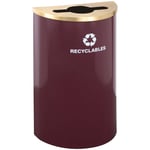 Glaro Half Round Waste and Recycling Container 14 Gal - Configurable