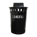 Oakley Eco Series Landfill Bin with Swing Top - Black