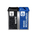 Mosaic 64 Gallon Double Waste & Recycling Station - Configurable