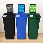 NYC Compliant Simple Sort XL Three-Stream Recycling Station 