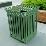 The Oakley Square Waste Container in Green