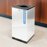 Edge Single Stream Recycling Receptacle - Long Label - Configurable
