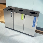 Edge Three-Stream Recycling Station - Long Labels - Configurable