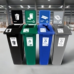 Manusorter Quad Station with Signs - Configurable