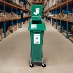 Mobile Manusorter Single Bin with Sign & Dolly - Configurable