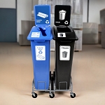 Mobile Manusorter Double Station with Signs & Dolly - Configurable