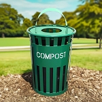 Oakley Eco Series Compost Bin with Hood Top - Green