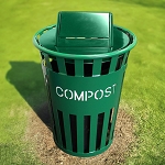 Oakley Eco Series Compost Bin with Swing Top - Green