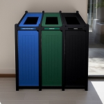 Venture Triple Recycling Station | Full | Black-Blue-Green-Black