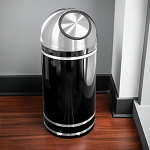 Monte Carlo Waste Receptacle with Self-Closing Dome-Top - Configurable