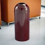 Mount Everest Waste Receptacle with Open Dome-Top, 8 Gal - Configurable