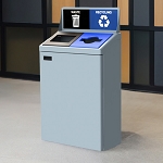 Transition TMF Double 35 Gallon Recycling Station with Sign