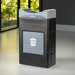 Avante 30 Gal Waste Bin with Shallow Gray Lid