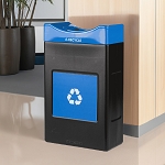 Avante 30 Gal Recycling Bin with Shallow Blue Lid