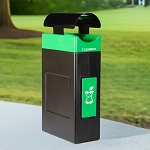 Avante 30 Gal Compost Bin with Narrow Green Canopy Lid
