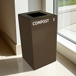 Geocube in Brown w/Compost Decal | 19 Gal
