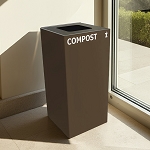 Geocube in Brown w/Compost Decal | 22 Gal