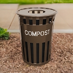 Oakley Eco Series Compost Bin with Flat Top - Brown