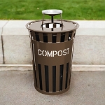 Oakley Eco Series Compost Bin with Ash Top - Brown