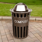 Oakley Eco Series Compost Bin with Dome Top - Brown