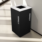 Kaleidoscope Square Trash Bin | Black | NYC Compliant