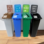 NYC Compliant Simple Sort Quad Compost Station | 23 Gallon