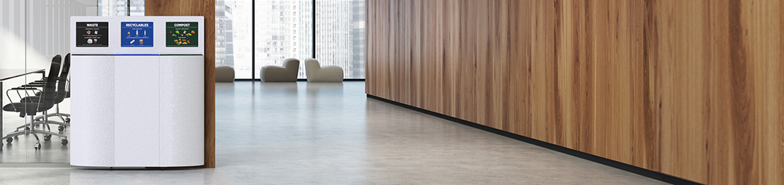 Moon Series recycling and waste bins