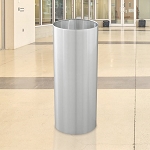 Metal Wastebasket with Satin Aluminum finish