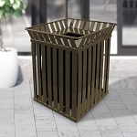 The Oakley Square Waste Container in Brown
