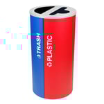Kaleidoscope Two-Stream Round Recycling Container - Configurable