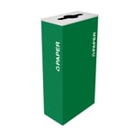 Kaleidoscope XL Rectangular Recycling Bin | Paper | Green | NYC Compliant