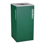Kaleidoscope XL Square Recycling Bin | Paper | Green | NYC Compliant