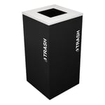 Kaleidoscope Square Trash Bin | Black | NYC Compliant