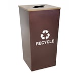 Metro XL Recycling Receptacle in Hammered Copper