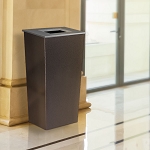 Metro Single Stream Recycling Receptacle in Hammered Charcoal