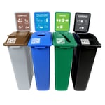 NYC Compliant Simple Sort Quad Compost Station | 23 Gallon