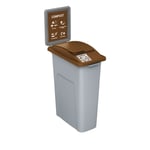Simple Sort Compost Container with Solid Lift Lid in Brown | 16 Gal