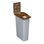 Simple Sort Compost Container with Solid Lift Lid in Brown | 23 Gal