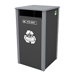 Keene 45-gallon Side Load Square Pizza Box Recycle Bin - Configurable