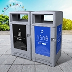 Expression 90 Gallon Recycling & Waste Combo - Configurable