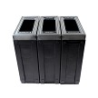 Evolve Three-Stream Cube Slim Recycling Station (Black) 