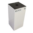 GeoCube in White with round opening and "Recycle" decal 