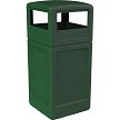 PolyTec 42 Gallon Square Dome Waste in Green 