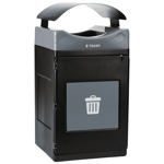 Avante 55 Gal Waste Bin with Gray Canopy Lid
